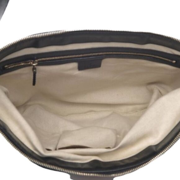 Gucci Monogram Vintage Web Medium Half Moon Hobo Handbag Crossbody - Picture 3 of 14